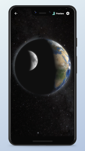 Earth and Moon Live Wallpaper Screen 3