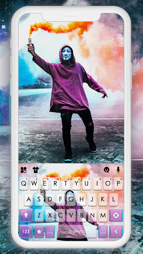 Android application Anonymous Smoky Keyboard Backg screenshort