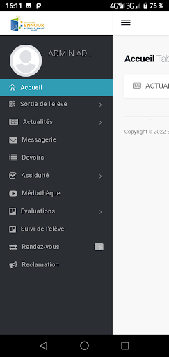 Institut Ennour Screen 2