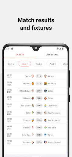 Spanish Football Live Score Screen 2