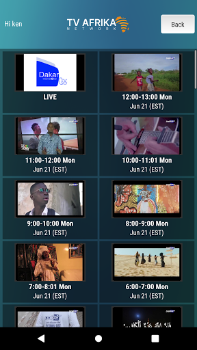 Android application TV Afrika Network for Android screenshort
