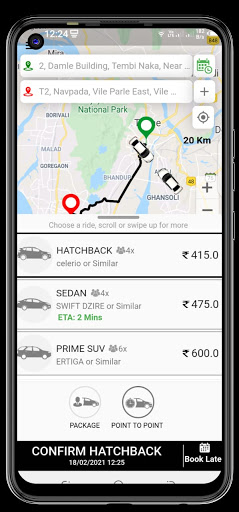 Shalini Cabs Screen 3