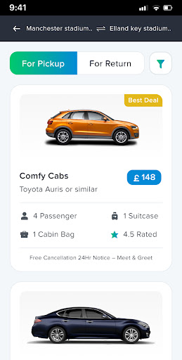 XRide - UK Taxi App Screen 2