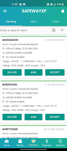 SafeWayXp Delivery Screen 3