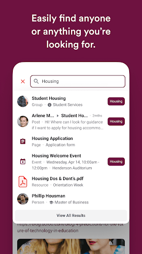 Android application WarriorsConnect screenshort