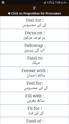 Preposition With Urdu Meaning