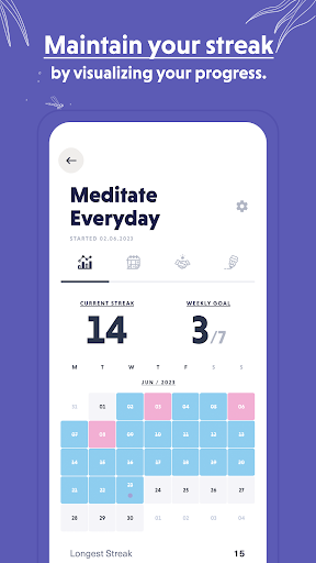 Screenshot of haatch. - Goal & Habit Tracker