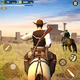 Cowboy horse riding & racing icon