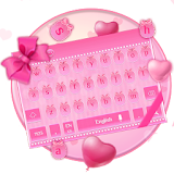Pink Bow 2D Keyboard Theme icon