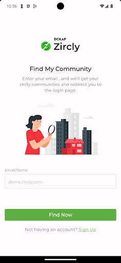 Android application Zircly screenshort