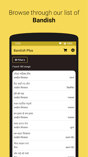 Android application Bandish Plus - Raag Notation screenshort