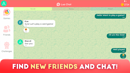 Lua Chat: Connect & Play games
