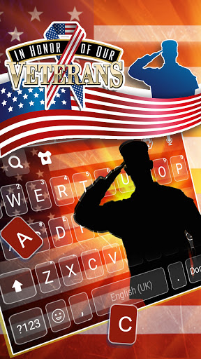 Happy Veterans Day Keyboard Ba Screen 2