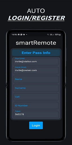 Android application SmartRemote - Visitor screenshort