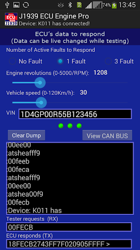 J1939 ECU Engine Pro Screen 3