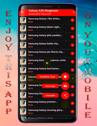 Galaxy A30 Ringtones Screen 3