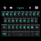 GO Keyboard Black Cyan Theme icon