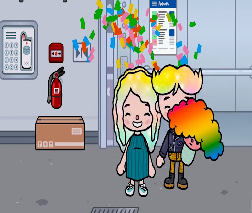 Toca Rainbow Hair Wallpaper 4K