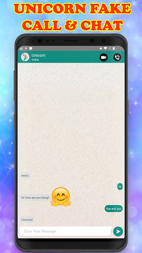 talk with unicorn call and fake Chat PRANK