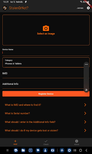 Android application Stolen Or Not? screenshort