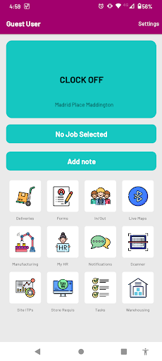 Android application PRS Site App screenshort