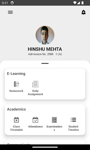 Android application Waris International School screenshort