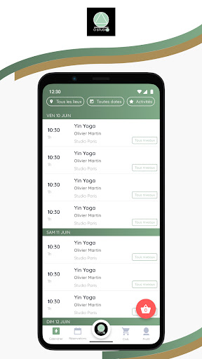 Android application Ô Studio - Yoga screenshort