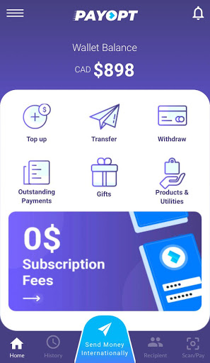Android application Payopt screenshort