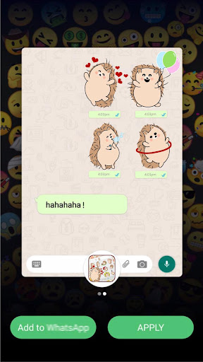 Baby Hedgehog Emoji Stickers