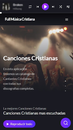 Android application Full Musica Cristiana screenshort