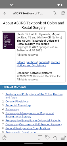 Screenshot of ASCRS U: Colorectal Surgery