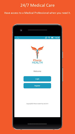 Android application Phenix Telehealth screenshort