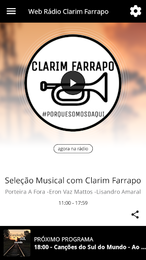 Android application Web Rádio Clarim Farrapo screenshort