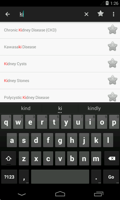 Childhood diseases Screen 1