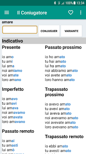 Android application Il Coniugatore premium screenshort