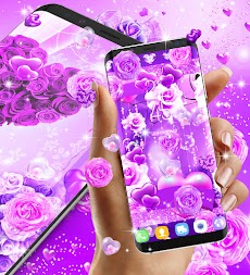 Purple rose live wallpaperのおすすめ画像2
