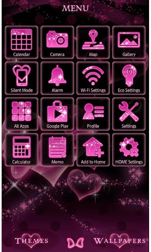 Bubble Hearts Wallpaper Theme Screen 2