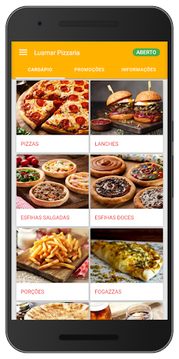 Android application Luamar Pizzaria screenshort
