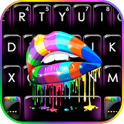 Rainbow Drip Lips Keyboard Theme