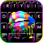 Rainbow Drip Lips Keyboard Theme Apk