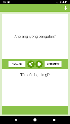 Android application Tagalog-Vietnamese Translator screenshort