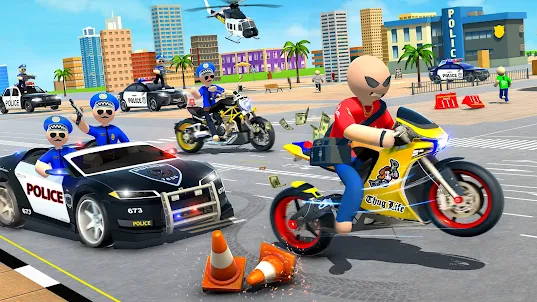 Stickman Police MotoBike Chase