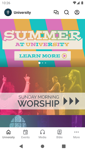 Android application University Methodist Church screenshort