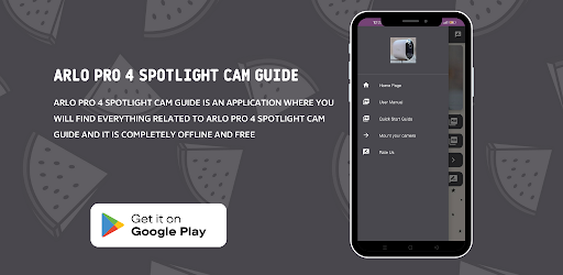 Android application Arlo Pro 4 Spotlight Cam Guide screenshort