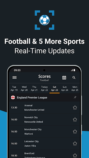 Android application Livescore by SoccerDesk screenshort