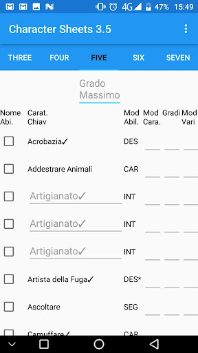 Character Sheet DnD 3.5 Screen 3