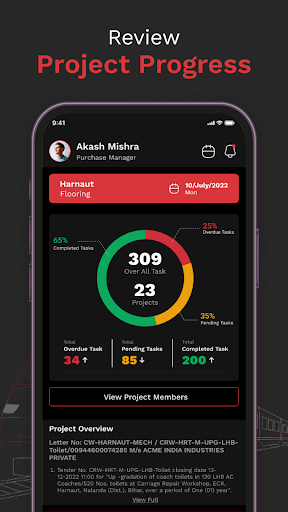 Android application Unnati - ERP screenshort