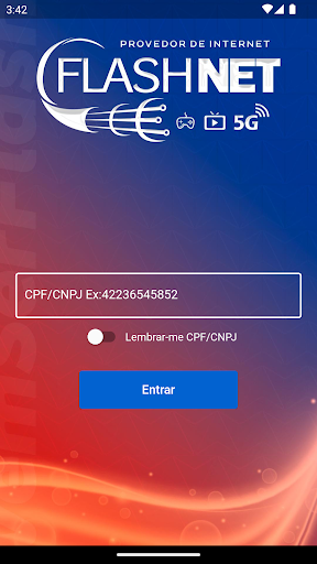 Android application FlashNet Provedor screenshort