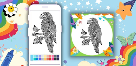 Coloring Book: Parrot Mandala 1.1 APK + Mod (Unlimited money) إلى عن على ذكري المظهر