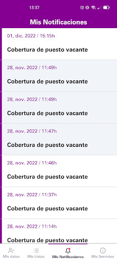 APP Llamamientos DSPAS Screen 2